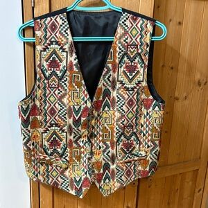 Colorful Geometric Patterned Vest